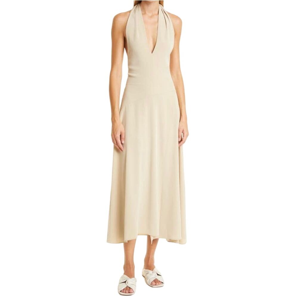 NWT Vince Halter Midi Dress Tie Back Paneled Women’s Size XS $425